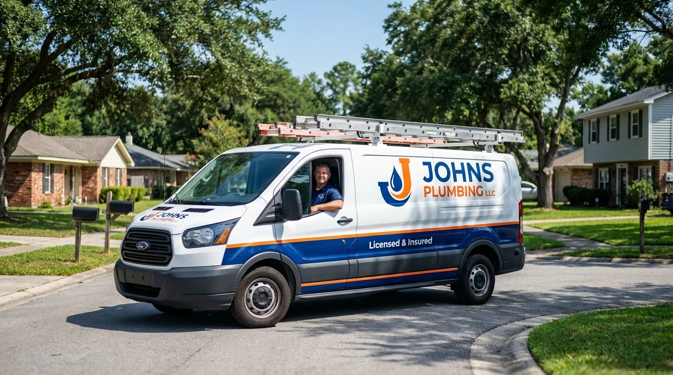 Johns Plumbing LLC service van in Cloquet, MN