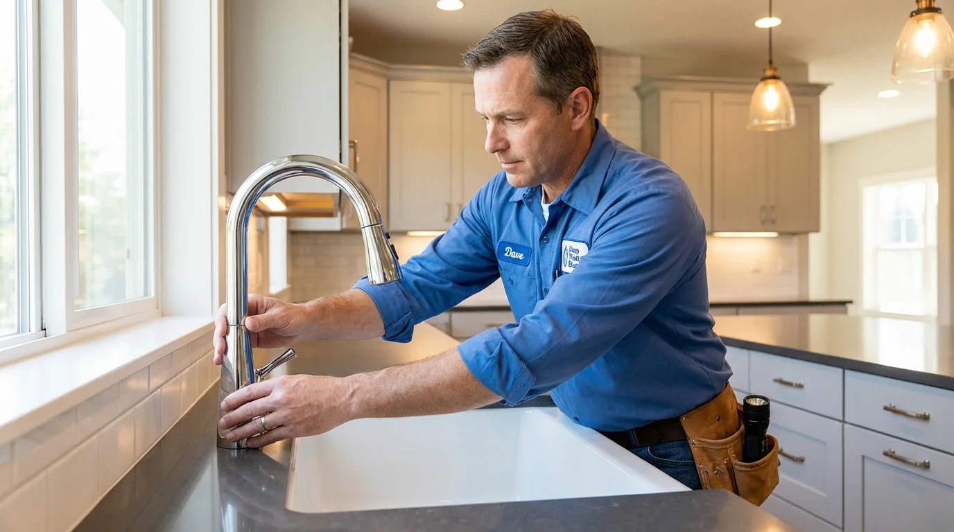 Kitchen faucet installation by Johns Plumbing LLC in Cloquet